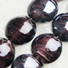 Hand-Made Lampwork Beads, flat round 20mm,thickness:10mm Hole:About 2mm, Sold by PC