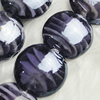 Hand-Made Lampwork Beads, flat round 20mm,thickness:10mm Hole:About 2mm, Sold by PC