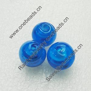 Hand-Made Lampwork Beads, sphere 14mm Hole:About 2mm, Sold by PC