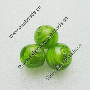 Hand-Made Lampwork Beads, sphere 14mm Hole:About 2mm, Sold by PC