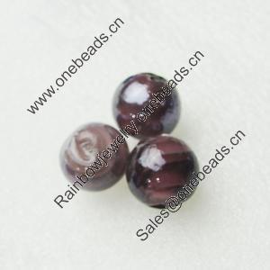 Hand-Made Lampwork Beads, sphere 14mm Hole:About 2mm, Sold by PC