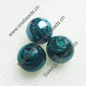 Hand-Made Lampwork Beads, sphere 14mm Hole:About 2mm, Sold by PC