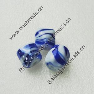 Hand-Made Lampwork Beads, nugget 14x14mm,thickness:13mm Hole:About 2mm, Sold by PC