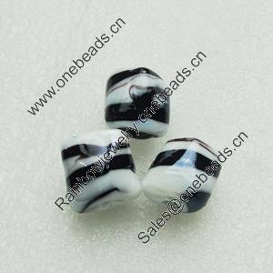 Hand-Made Lampwork Beads, nugget 14x14mm,thickness:13mm Hole:About 2mm, Sold by PC