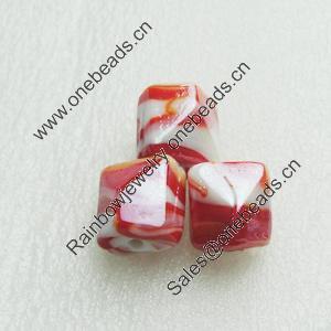 Hand-Made Lampwork Beads, nugget 14x14mm,thickness:13mm Hole:About 2mm, Sold by PC