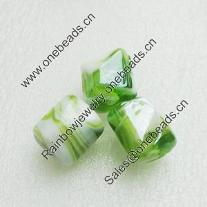 Hand-Made Lampwork Beads, nugget 14x14mm,thickness:13mm Hole:About 2mm, Sold by PC