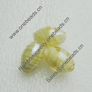 Hand-Made Lampwork Beads, oval 19x13mm Hole:About 2mm, Sold by PC