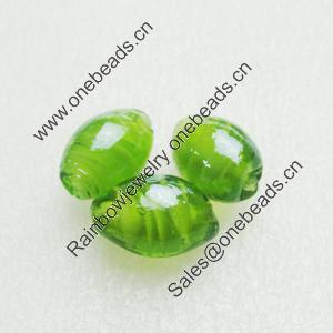 Hand-Made Lampwork Beads, oval 19x13mm Hole:About 2mm, Sold by PC