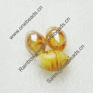 Hand-Made Lampwork Beads, oval 19x13mm Hole:About 2mm, Sold by PC