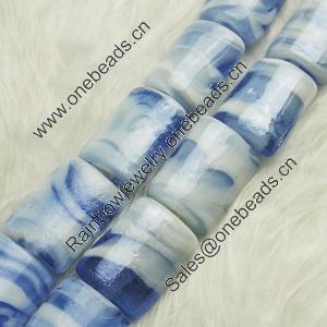 Hand-Made Lampwork Beads, rectangle 21x15.5mm,thickness:9mm Hole:About 2mm, Sold by PC