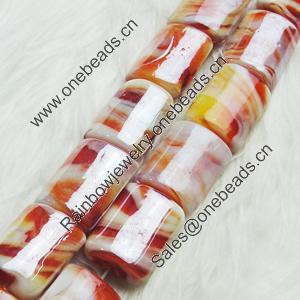 Hand-Made Lampwork Beads, rectangle 21x15.5mm,thickness:9mm Hole:About 2mm, Sold by PC