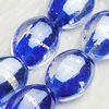 Hand-Made Lampwork Beads, oval 15x19mm,thickness:9mm Hole:About 2mm, Sold by PC