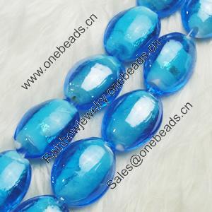 Hand-Made Lampwork Beads, oval 15x19mm,thickness:9mm Hole:About 2mm, Sold by PC