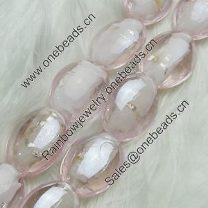 Hand-Made Lampwork Beads, oval 15x19mm,thickness:9mm Hole:About 2mm, Sold by PC