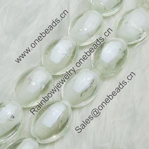 Hand-Made Lampwork Beads, oval 15x19mm,thickness:9mm Hole:About 2mm, Sold by PC