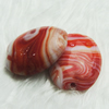 Hand-Made Lampwork Beads, flat oval 30x24mm,thickness:13mm Hole:About 2mm, Sold by PC