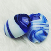 Hand-Made Lampwork Beads, flat oval 30x24mm,thickness:13mm Hole:About 2mm, Sold by PC