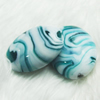 Hand-Made Lampwork Beads, flat oval 30x24mm,thickness:13mm Hole:About 2mm, Sold by PC