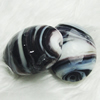 Hand-Made Lampwork Beads, flat oval 30x24mm,thickness:13mm Hole:About 2mm, Sold by PC