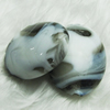 Hand-Made Lampwork Beads, flat oval 30x24mm,thickness:13mm Hole:About 2mm, Sold by PC