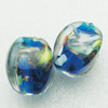 Hand-Made Lampwork Beads, cube 24x18mm Hole:About 2mm, Sold by PC