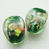 Hand-Made Lampwork Beads, cube 24x18mm Hole:About 2mm, Sold by PC