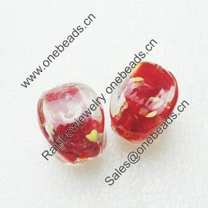 Hand-Made Lampwork Beads, cube 24x18mm Hole:About 2mm, Sold by PC