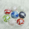 Hand-Made Lampwork Beads，Mixed color flat round 20mm,thickness:10mm Hole:About 2mm, Sold by Group