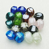 Hand-Made Lampwork Beads，Mixed color cube 17x13mm Hole:About 2mm, Sold by Group