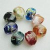 Hand-Made Lampwork Beads，Mixed color cube 24x18mm Hole:About 2mm, Sold by Group