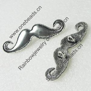 Pendant/Charm, Fashion Zinc Alloy Jewelry Findings, Lead-free, 12.5x48mm, Sold by Bag