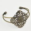 Copper Bracelet with Iron settings, Fashion Jewelry Findings, Sold by PC