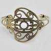 Copper Bracelet with Iron settings, Settings's Size:59x52mm, Sold by PC
