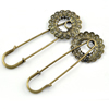 Iron Brooch, Fashion Jewelry Findings, 29x70mm, Sold by Bag