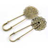 Iron Brooch, Fashion Jewelry Findings, 29x70mm, Sold by Bag