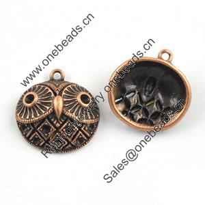 Pendant/Charm. Fashion Zinc Alloy Jewelry Findings. Lead-free. Animal Head 22x22mm Sold by Bag			