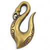Pendant/Charm. Fashion Zinc Alloy Jewelry Findings. Lead-free. Animal 18x38mm Sold by Bag			
