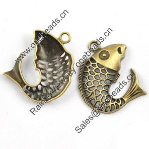 Pendant/Charm. Fashion Zinc Alloy Jewelry Findings. Lead-free. Animal 35x44mm Sold by Bag			