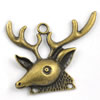 Pendant/Charm. Fashion Zinc Alloy Jewelry Findings. Lead-free. Animal Head 34x43mm Sold by Bag			
