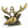 Pendant/Charm. Fashion Zinc Alloy Jewelry Findings. Lead-free. Animal Head 34x43mm Sold by Bag			