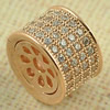 Copper Zircon Beads, Fashion jewelry findings, A Grade Column 6x10mm, Sold by PC
