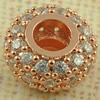 Copper Zircon Beads, Fashion jewelry findings, A Grade Rondelle 8mm, Sold by PC
