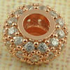 Copper Zircon Beads, Fashion jewelry findings, A Grade Rondelle 8mm, Sold by PC
