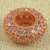 Copper Zircon Beads, Fashion jewelry findings, A Grade Rondelle 12mm, Sold by PC
