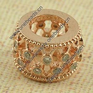 Copper Zircon Beads, Fashion jewelry findings, A Grade Drum 12mm, Sold by PC