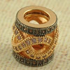 Copper Zircon Beads, Fashion jewelry findings, A Grade Cylinder 9x9mm, Sold by PC
