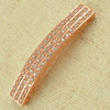 Copper Zircon Beads, Fashion jewelry findings, A Grade Rectangle 6.5x38mm, Sold by PC
