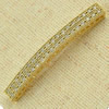 Copper Zircon Beads, Fashion jewelry findings, A Grade Rectangle 4.5x38mm, Sold by PC
