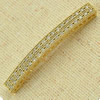 Copper Zircon Beads, Fashion jewelry findings, A Grade Rectangle 4.5x38mm, Sold by PC
