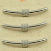 Copper Zircon Tube, Fashion jewelry findings, A Grade 7x40mm, Sold by PC
